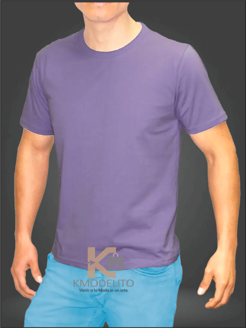 Polo Hombre Lila 100% Algodón Reactivo Compactado