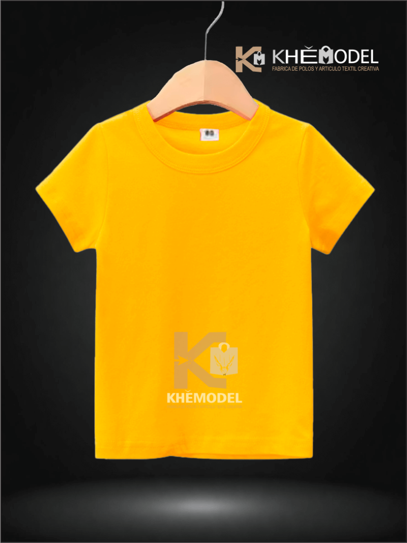 Polos Niños Amarillo Oro 100% Algodón Reactivo Compactado