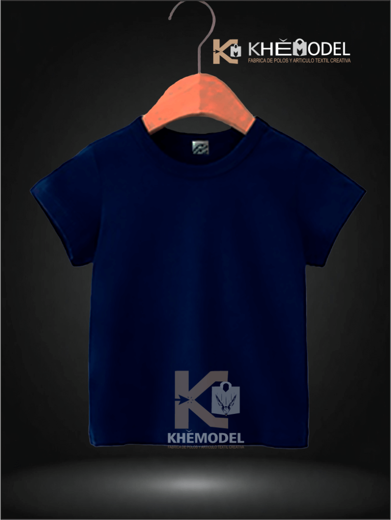 Polos Niños Azul Marin0 100% Algodón Reactivo Compactado