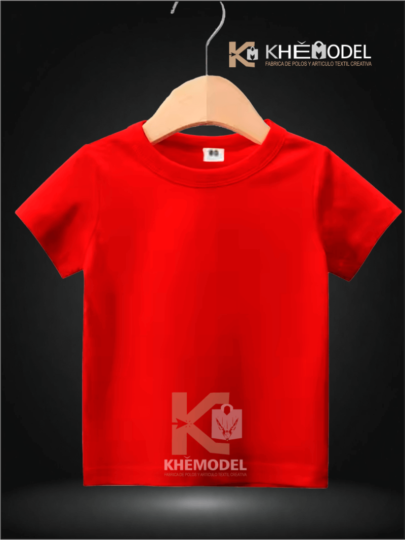 Polos Niños Rojo 100% Algodón Reactivo Compactado